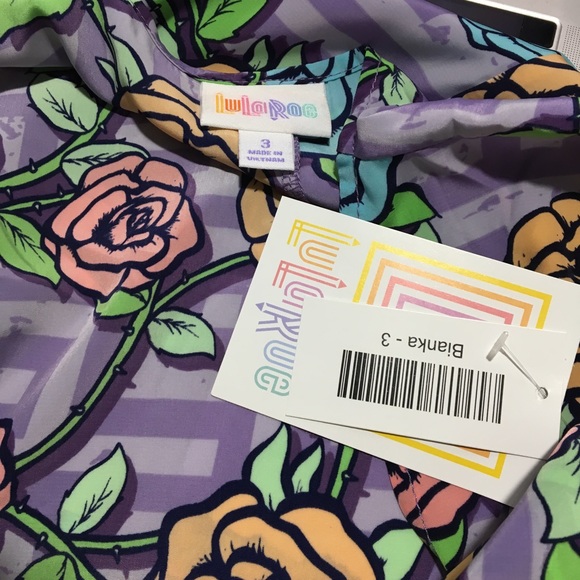 LuLaRoe rose print Bianka - Picture 2 of 3